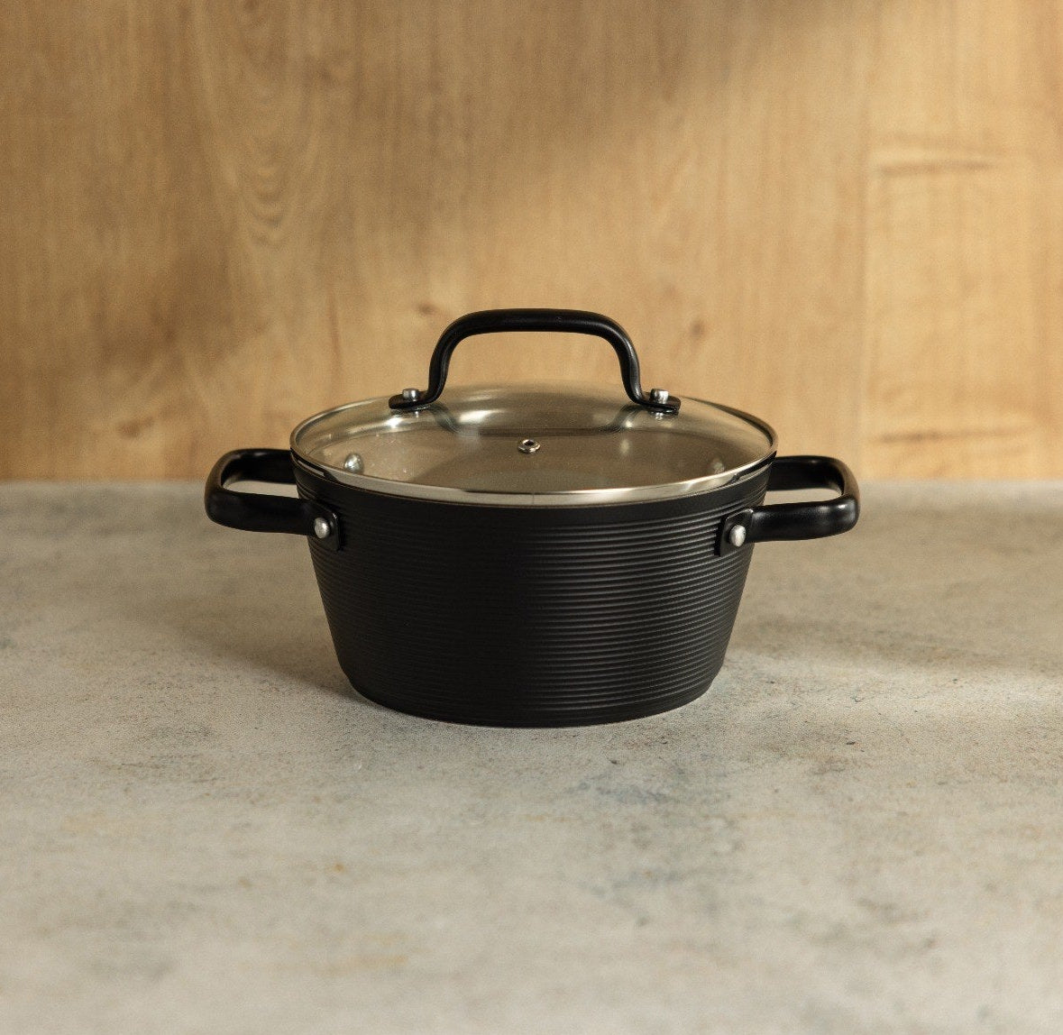 Zestaw 2 sztuki garnków aluminiowych Florina Carina Black 28 cm 20 cm