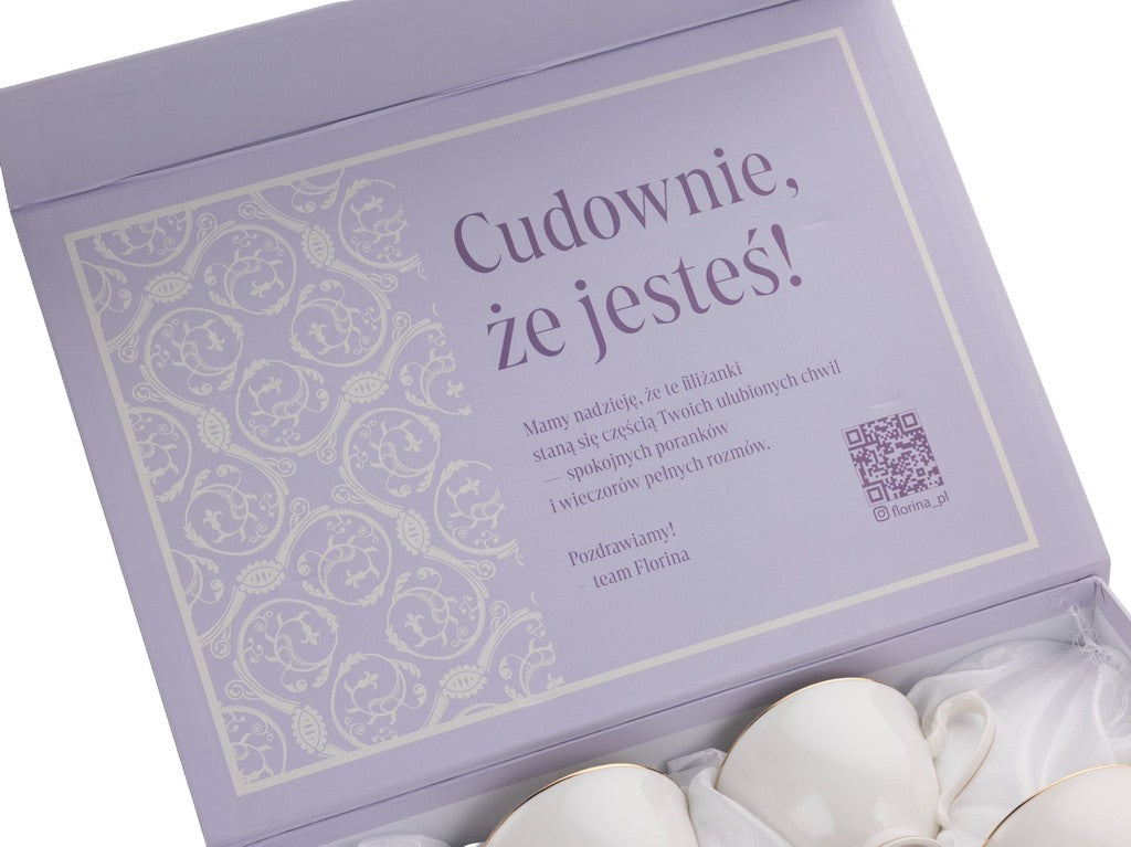 Filiżanki porcelanowe Florina Liric 220 ml 6/12