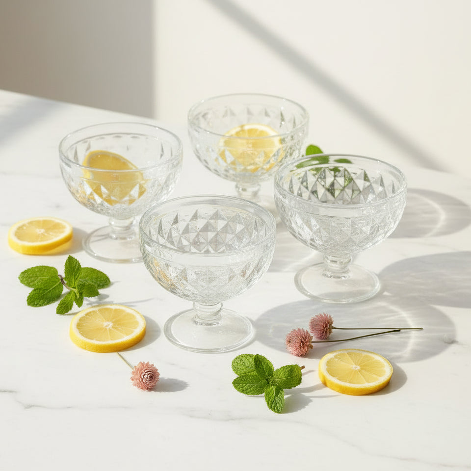 Zestaw 4 pucharków do lodów Cristal 350ml