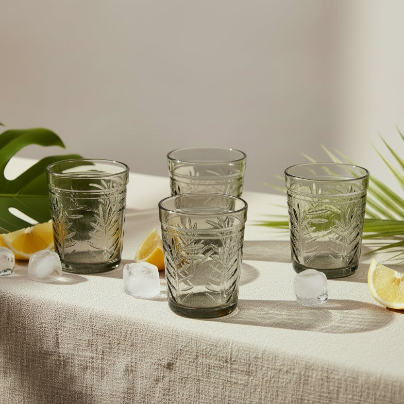 Zestaw 4 szklanek Long Drink Florina Tropic 380 ml szara