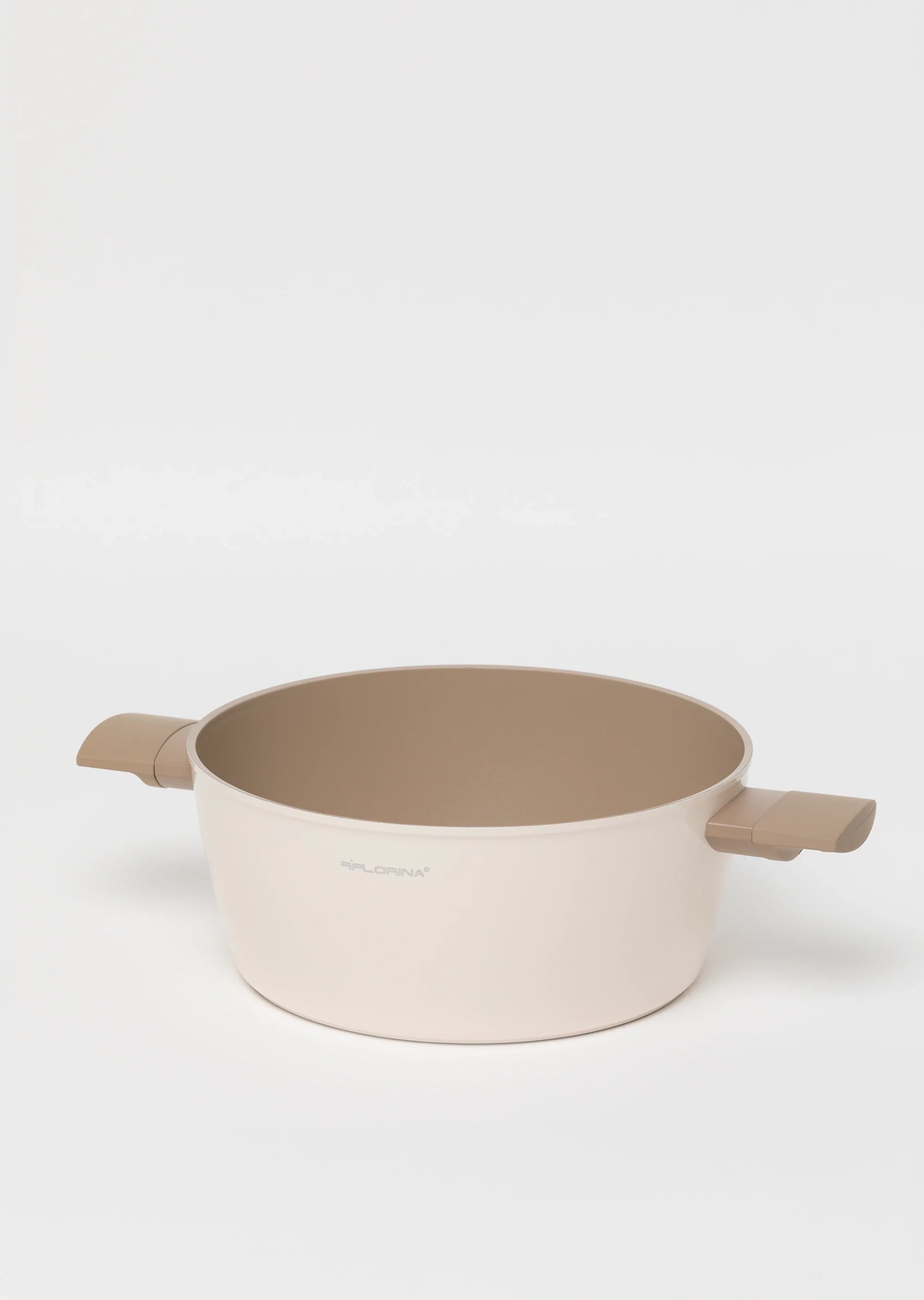 Zestaw 6 elementowy komplet garnków Florina Mokka beżowy| aluminum | powłoka ceramiczna AntiScratch | wszystkie typy kuchenek