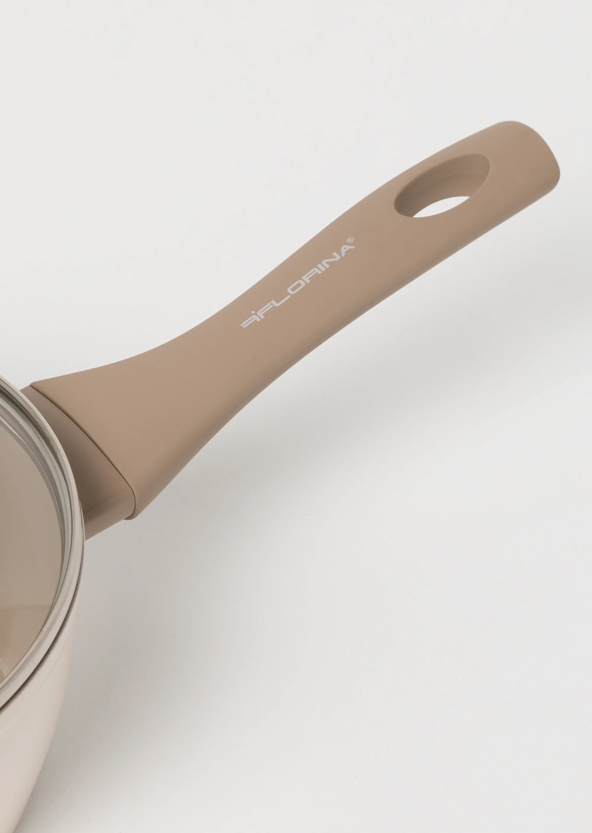 Zestaw 3 elementowy komplet garnków Florina Mokka beżowy| aluminum | powłoka ceramiczna AntiScratch | wszystkie typy kuchenek