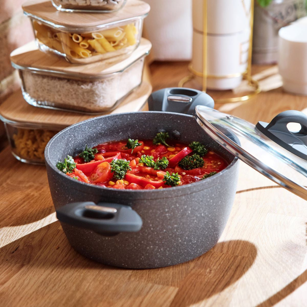 Garnek Florina Lava Stone by Mateusz Gessler 20 cm 2,4 l szary