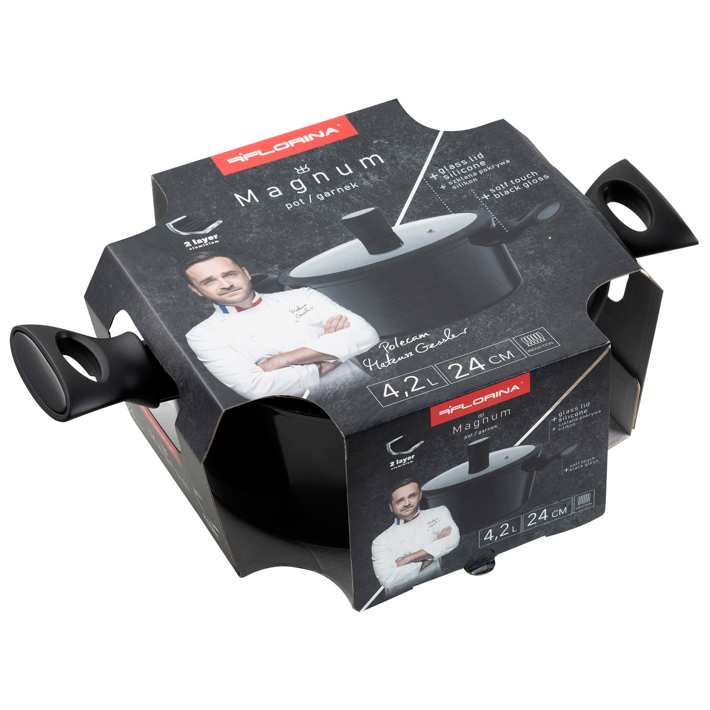 Garnek aluminiowy Florina Magnum 24 cm 4,2 l