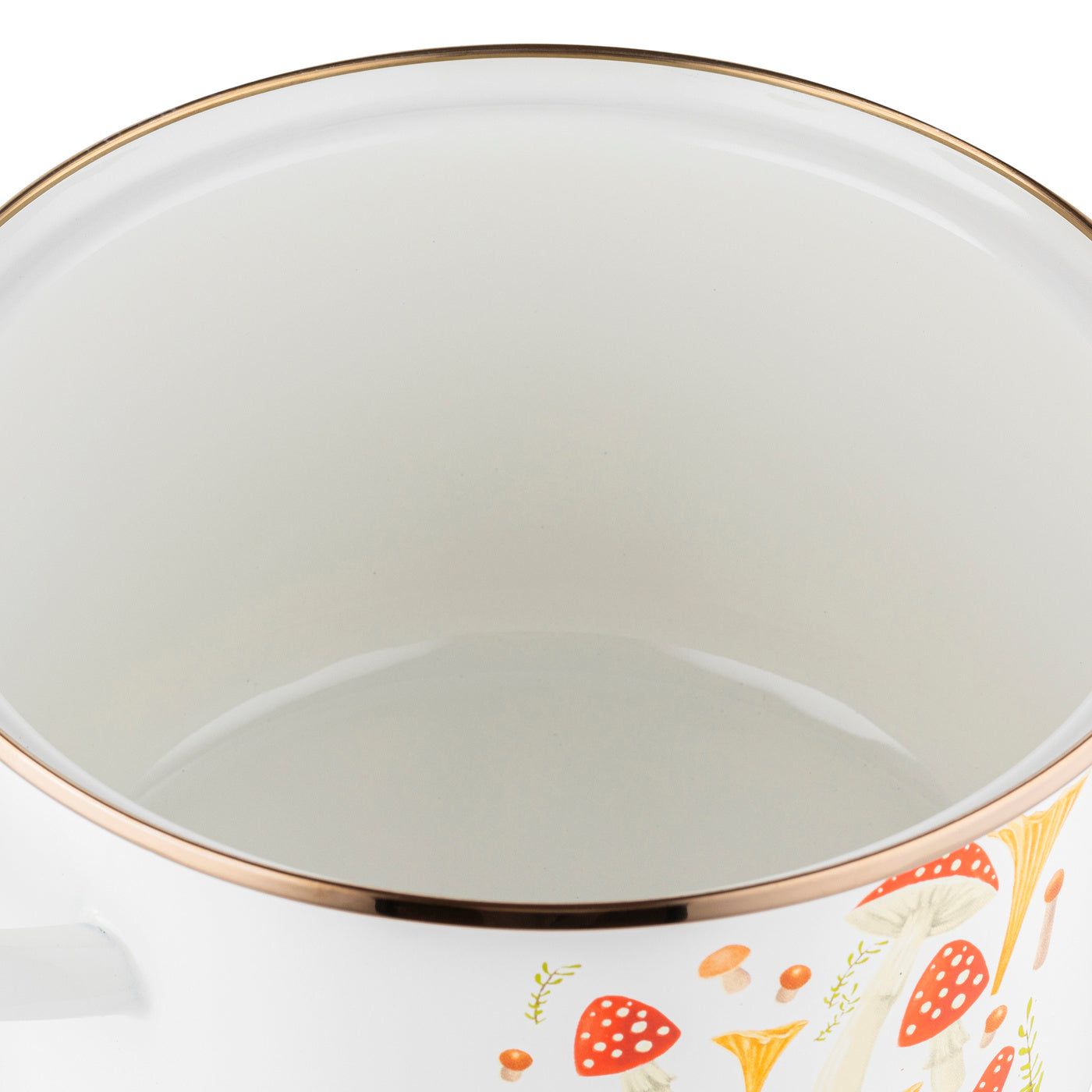 Garnek emaliowany Emalia Polska Pleszew Grzybki 22 cm 4,8 l