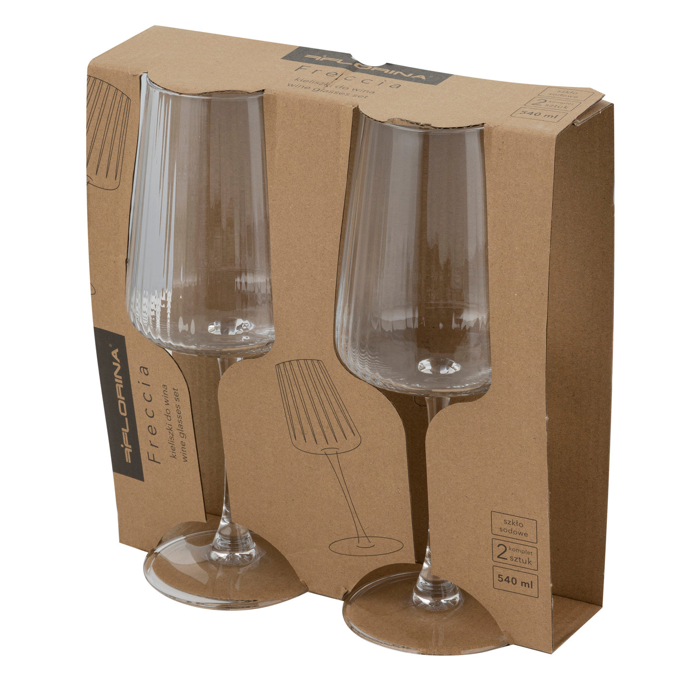 Komplet kieliszków do wina Florina Freccia 540 ml 2 sztuki