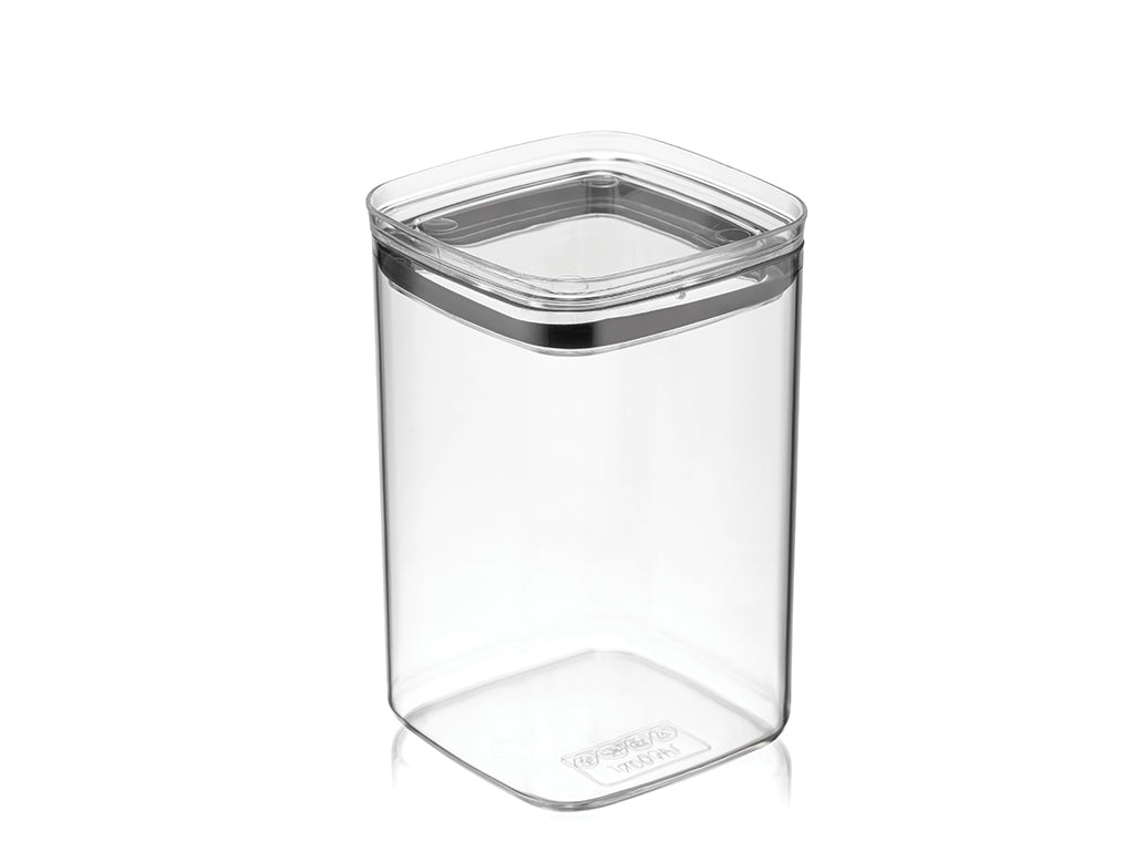 POJEMNIK DO PRZECHOWYWANIA ŻYWNOŚCI PLASTIKOWY KWADRATOWY CRYSTAL 1,4L