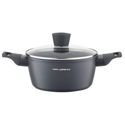 Zestaw 5 elementowy komplet patelni i garnków Florina Savoy by Mateusz Gessler ciemny szary| aluminum | powłoka non-stick| wszystkie typy kuchenek