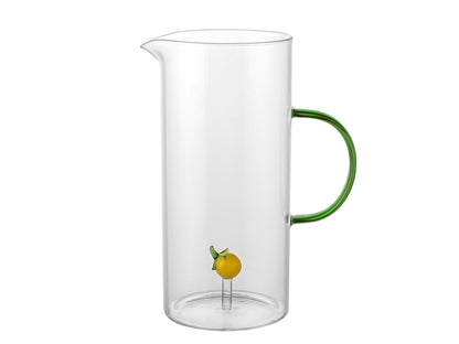 Czas na Lemoniadę - zestaw 4x szklanki Glasio 280 ml + dzbanek Glasio 1,4 ml + foremka na kostki lodu silikonowa 22,5x17cm Amarelo