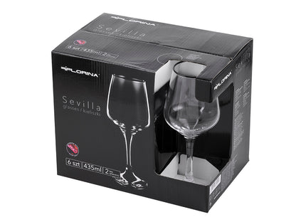 KIELISZKI DO WINA CZERWONEGO SEVILLA 435ML 6SZT.