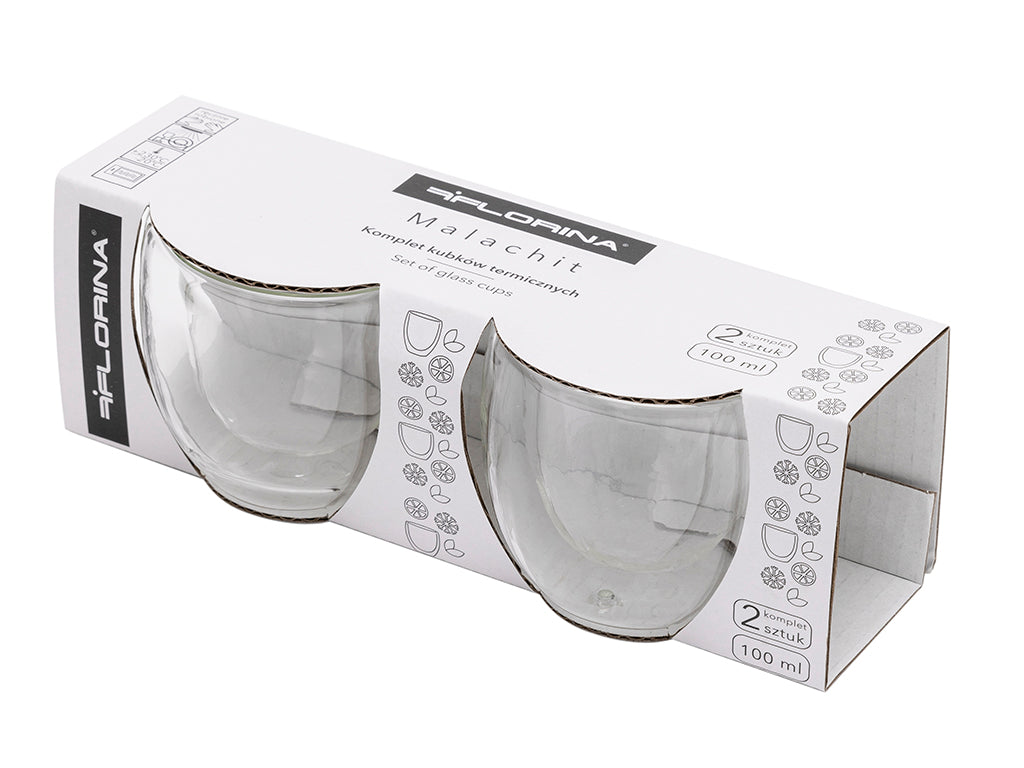 SZKLANKI TERMICZNE MALACHIT 2SZT 100ML