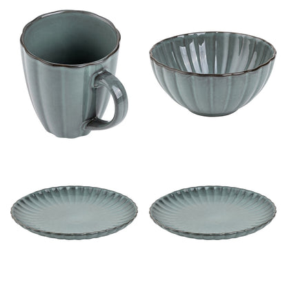 Zestaw 20 elementowy komplet porcelany Atlantica morska