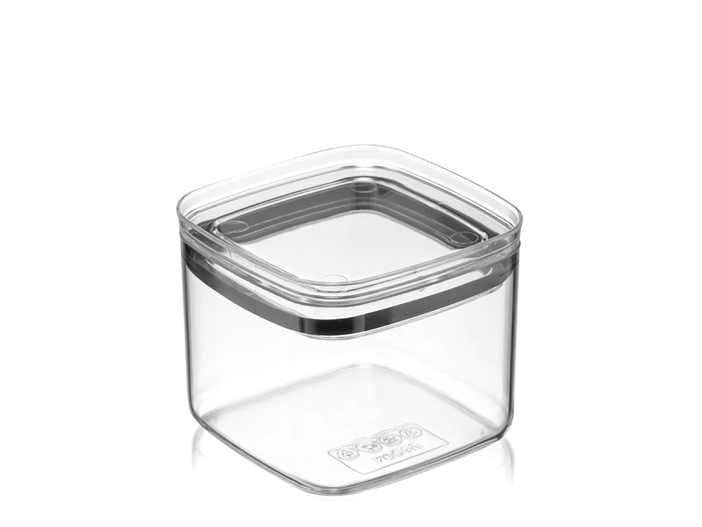 POJEMNIK DO PRZECHOWYWANIA ŻYWNOŚCI PLASTIKOWY KWADRATOWY CRYSTAL 700ML