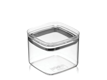 POJEMNIK DO PRZECHOWYWANIA ŻYWNOŚCI PLASTIKOWY KWADRATOWY CRYSTAL 700ML