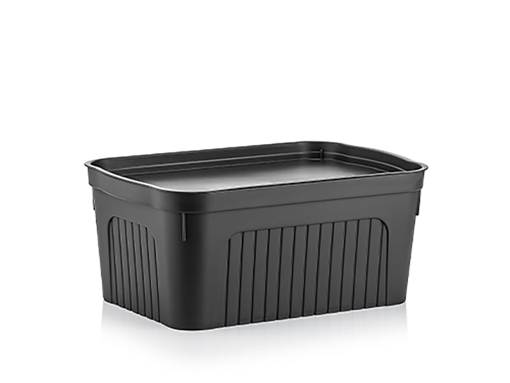 POJEMNIK DO PRZECHOWYWANIA PLASTIKOWY BINIO 8L ANTRACYTOWY