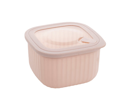 POJEMNIK PLASTIKOWY KWADRATOWY VINCENT 2,4L RÓŻOWY/BEŻOWY