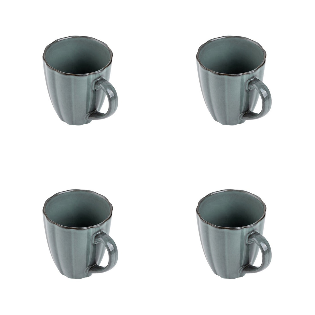 Zestaw 4 elementowy komplet porcelany Atlantica morska kubki