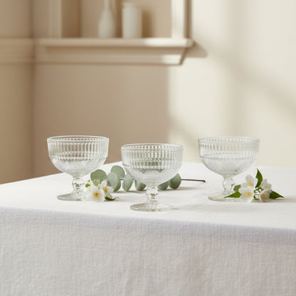 Zestaw x 4 pucharek do lodów Florina Rosetta 350 ml