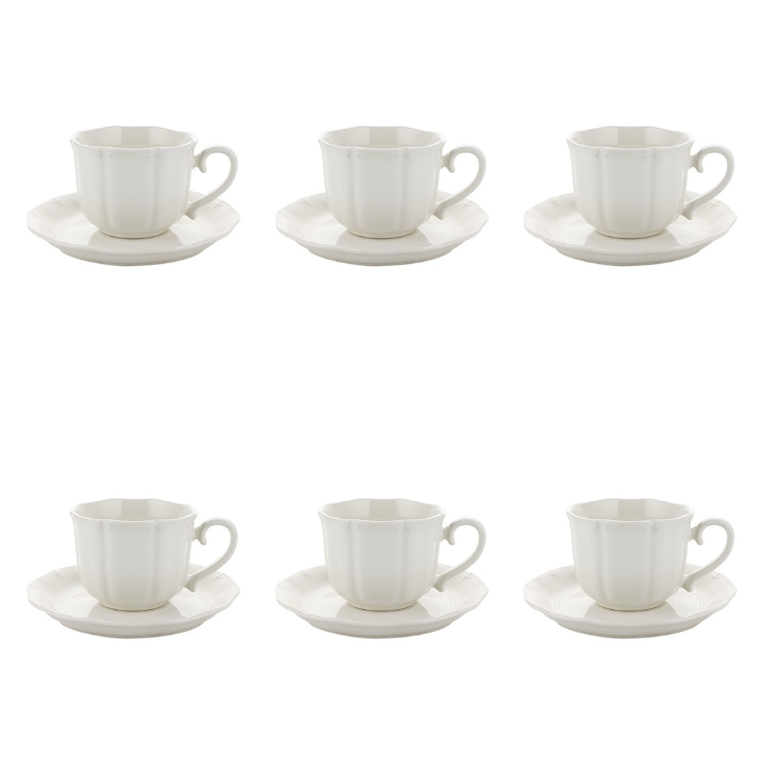 Zestaw 6 elementowy komplet porcelany Etera 6 x filiżanka
