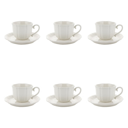 Zestaw 6 elementowy komplet porcelany Etera 6 x filiżanka