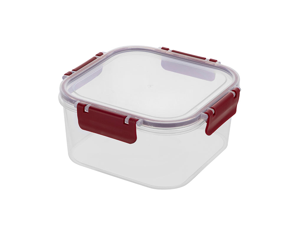 POJEMNIK DO ŻYWNOŚCI PLASTIKOWY KWADRATOWY CLIP GUARD 1,8L CZERWONY