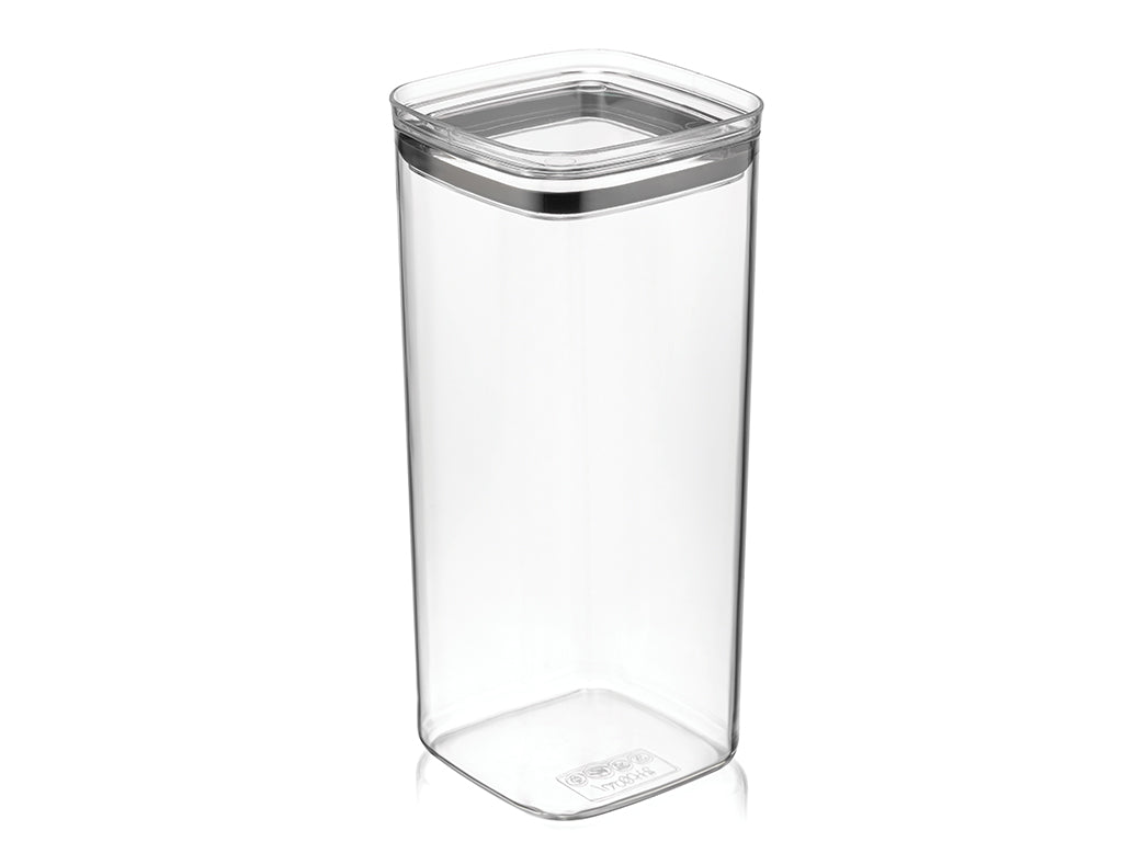 POJEMNIK DO PRZECHOWYWANIA ŻYWNOŚCI PLASTIKOWY KWADRATOWY CRYSTAL 2,1L