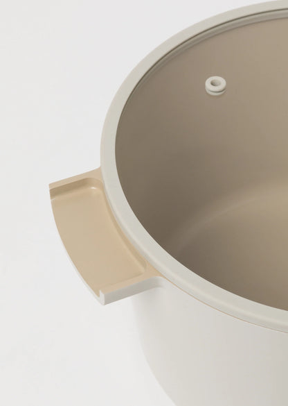Zestaw 3 elementowy komplet garnków Florina Nube beżowy| aluminum | powłoka ceramiczna| wszystkie typy kuchenek |