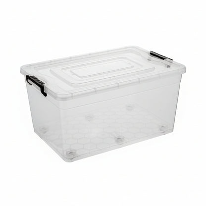 POJEMNIK DO PRZECHOWYWANIA PLASTIKOWY STRONG 60X40X39CM 70L NA KÓŁKACH