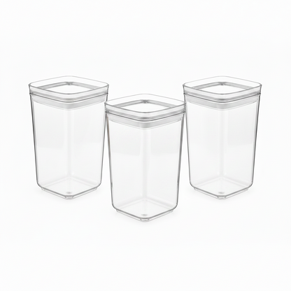 Zestaw 3 elementowy komplet pojemników plastikowych Stori
