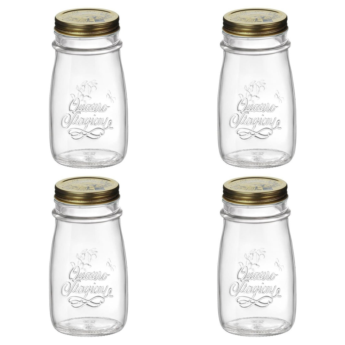Zestaw 4 butelek do smoothie Bormioli Quattro Stagioni 410 ml