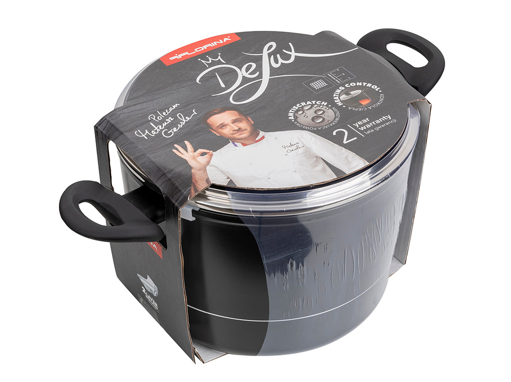 GARNEK ALUMINIOWY WYSOKI DELUX 28CM 8L Z/P MG