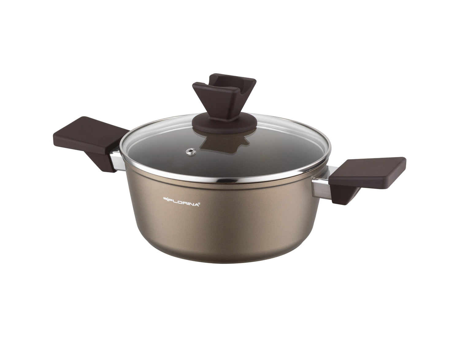 Zestaw 6 elementowy komplet garnków Florina Aston szampański | aluminum | powłoka non-stick| wszystkie typy kuchenek