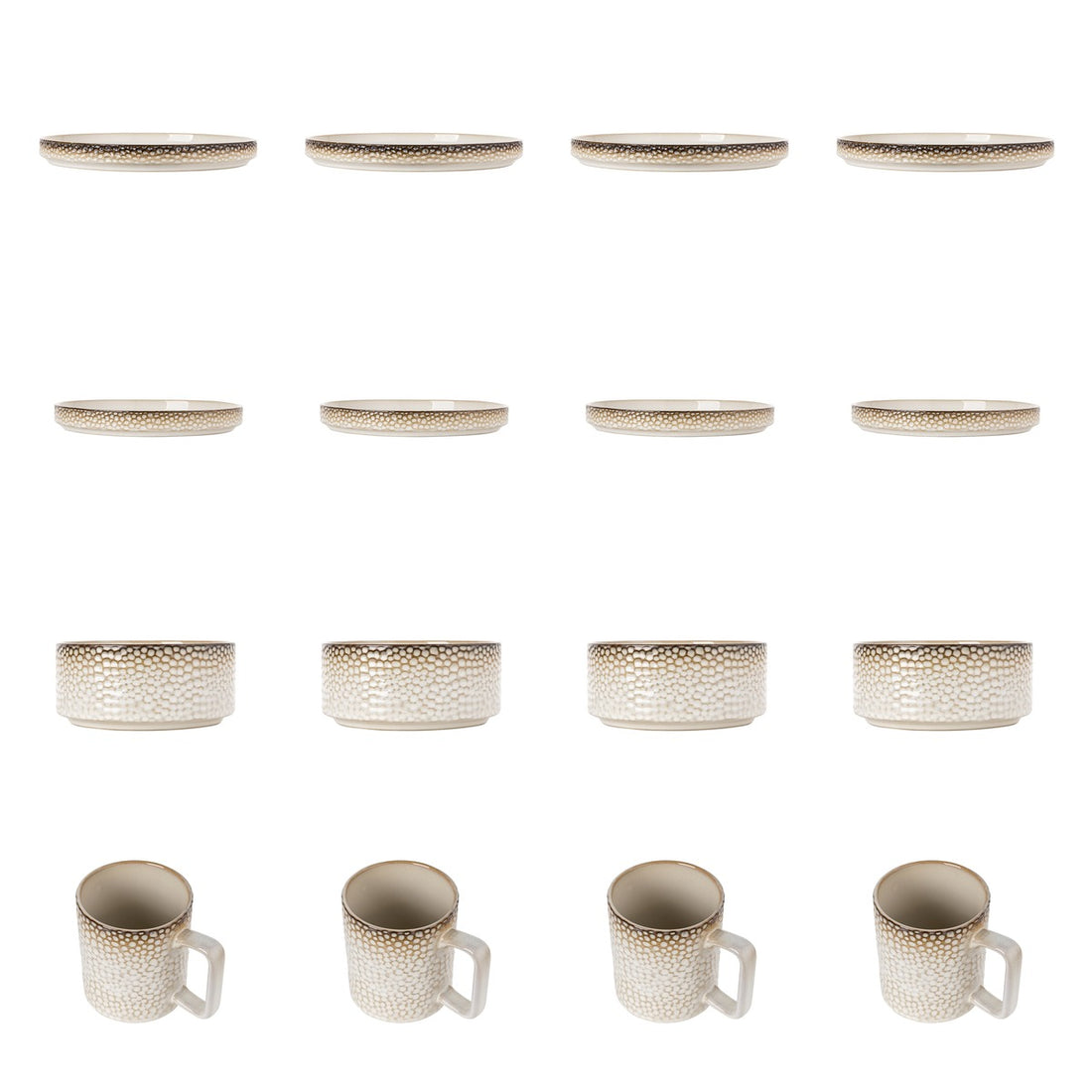 Zestaw 16 elementowy komplet porcelany Gambia