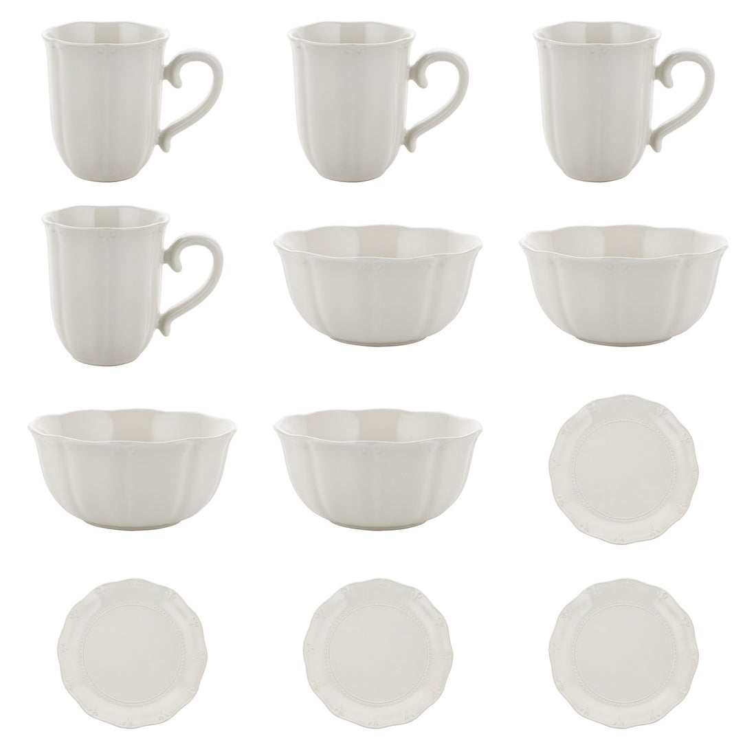 Zestaw 12 elementowy komplet porcelany Etera