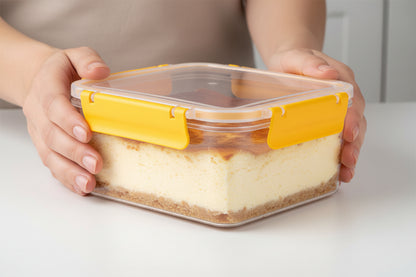 POJEMNIK DO ŻYWNOŚCI PLASTIKOWY PROSTOKĄTNY CLIP GUARD 1,7L ŻÓŁTY