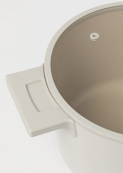 Zestaw 5 elementowy komplet garnków i patleni Florina Nube beżowy| aluminum | powłoka ceramiczna| wszystkie typy kuchenek |