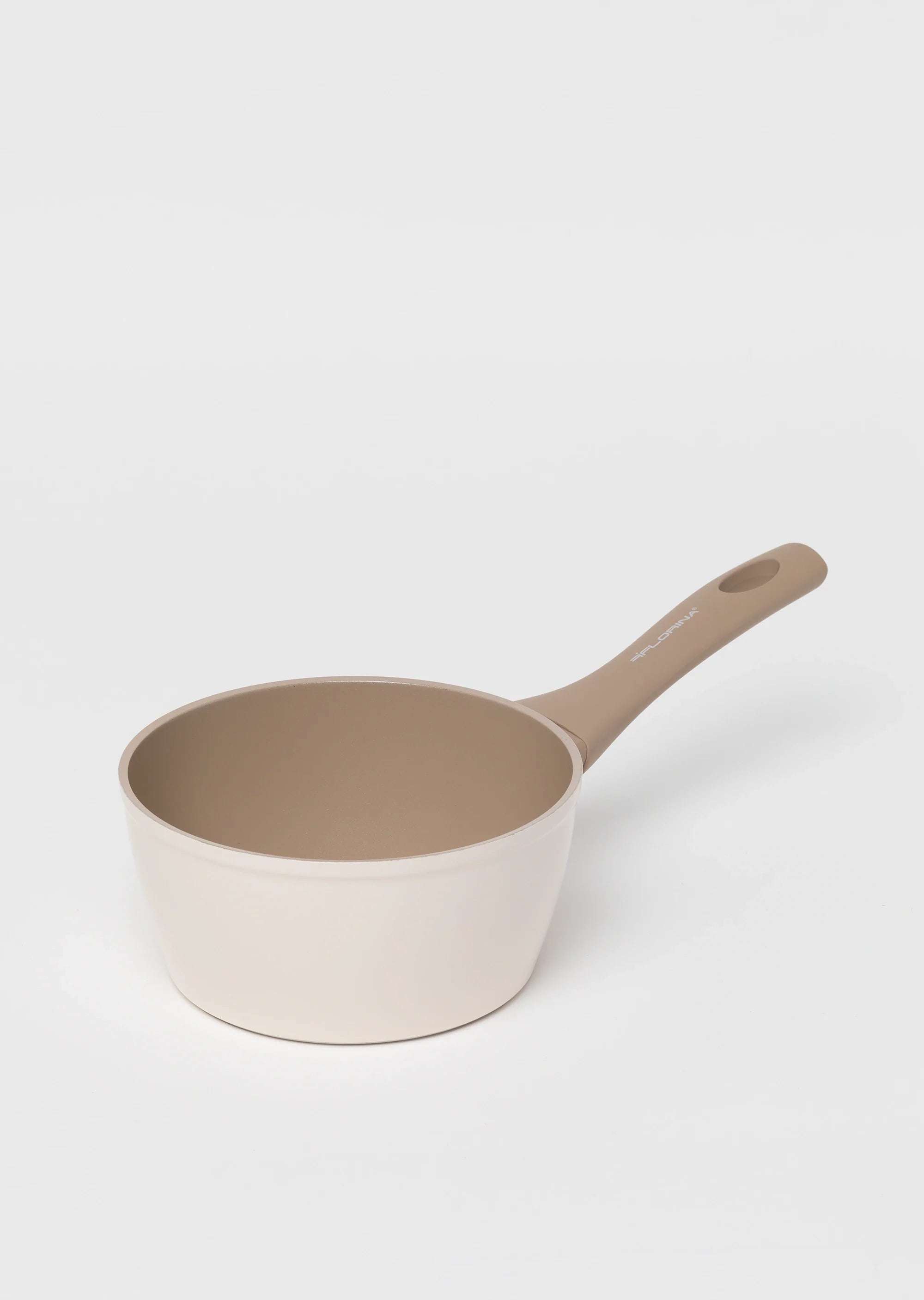 Zestaw 3 elementowy komplet garnków Florina Mokka beżowy| aluminum | powłoka ceramiczna AntiScratch | wszystkie typy kuchenek