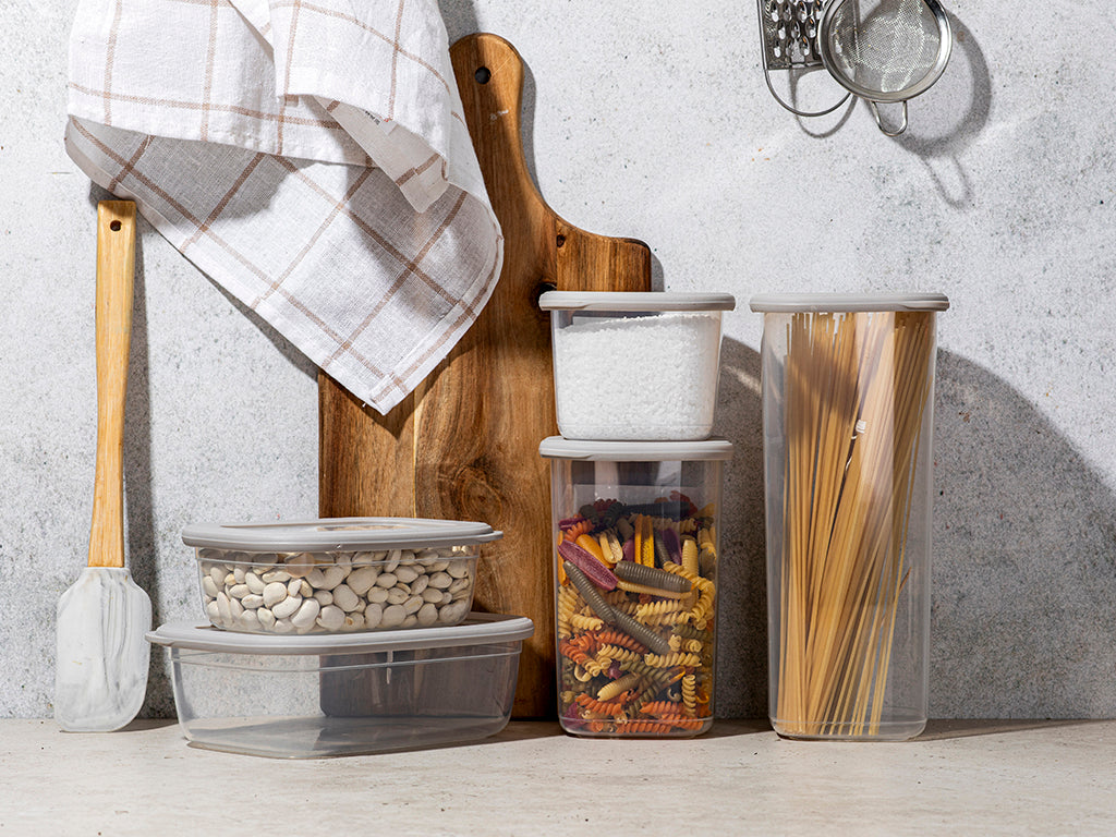 POJEMNIKI DO ŻYWNOŚCI PLASTIKOWE PROSTOKĄTNE FOODIE KPL. 3SZT. 800ML 1,3L 2,3L