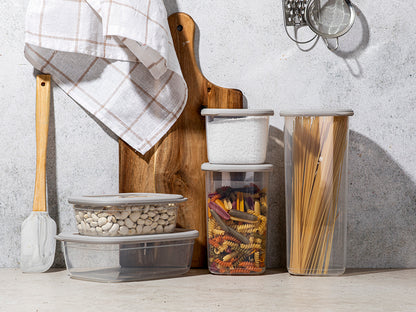 POJEMNIKI DO ŻYWNOŚCI PLASTIKOWE PROSTOKĄTNE FOODIE KPL. 3SZT. 800ML 1,3L 2,3L