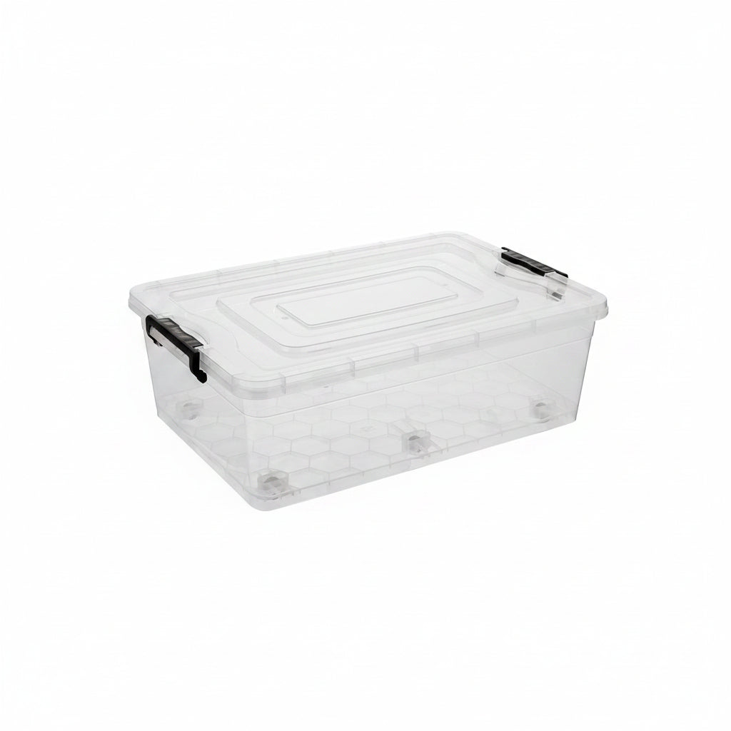 POJEMNIK DO PRZECHOWYWANIA PLASTIKOWY STRONG 60X40X19CM 30L NA KÓŁKACH