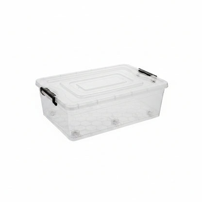 POJEMNIK DO PRZECHOWYWANIA PLASTIKOWY STRONG 60X40X19CM 30L NA KÓŁKACH