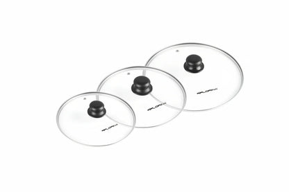 Zestaw pokrywek żaroodpornych Florina 20 cm i 24 cm i 28 cm