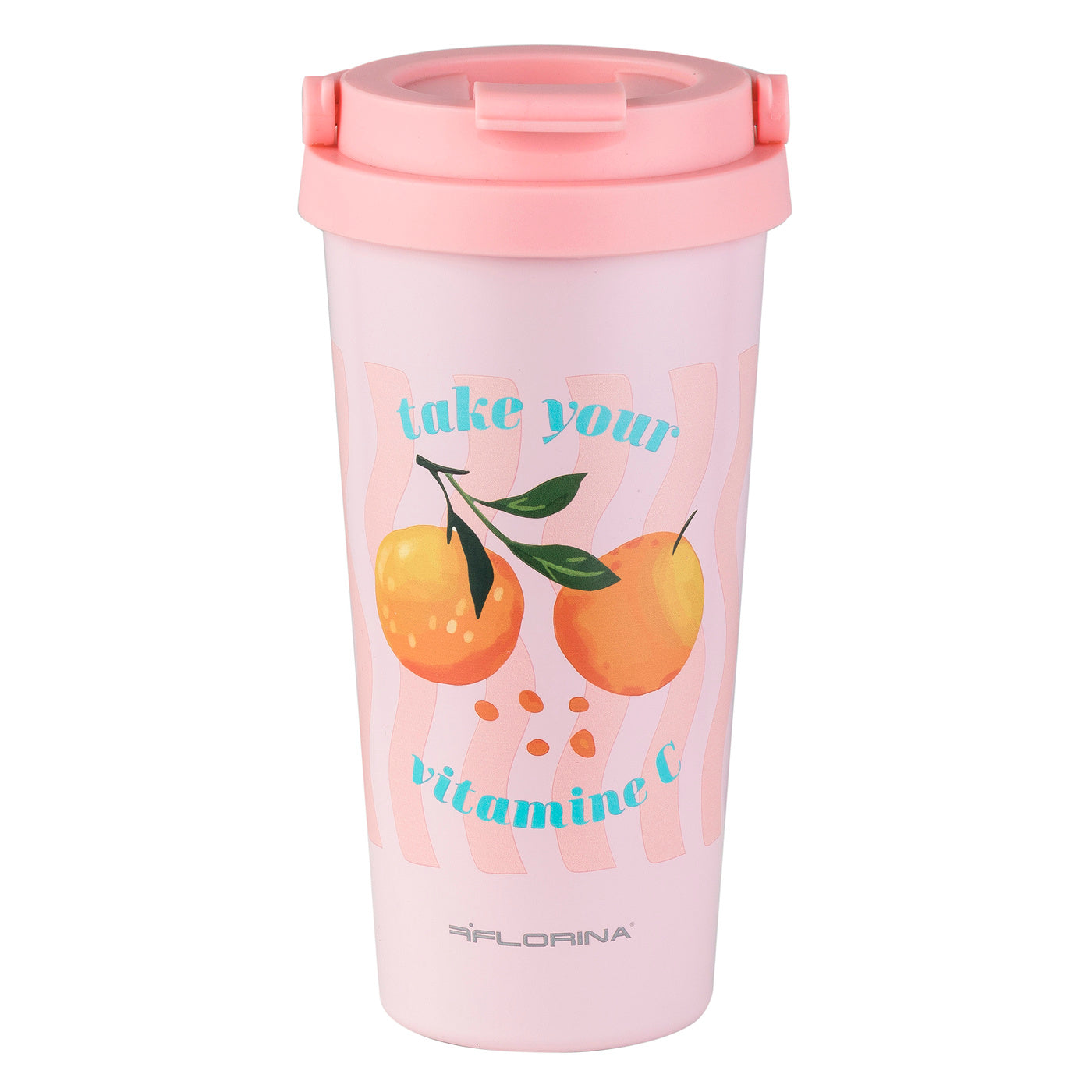 Kubek termiczny nierdzewny Florina Orange Happy 500 ml
