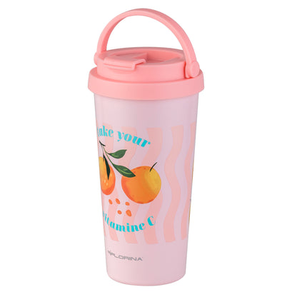 Kubek termiczny nierdzewny Florina Orange Happy 500 ml