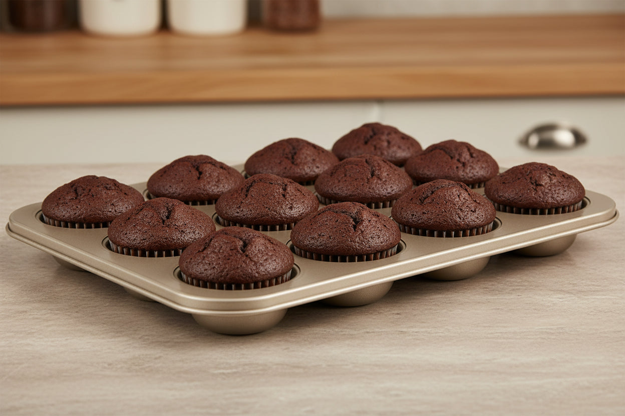 Blacha do muffinek na 12 babeczek Florina Cookie 35x26,5x3 cm