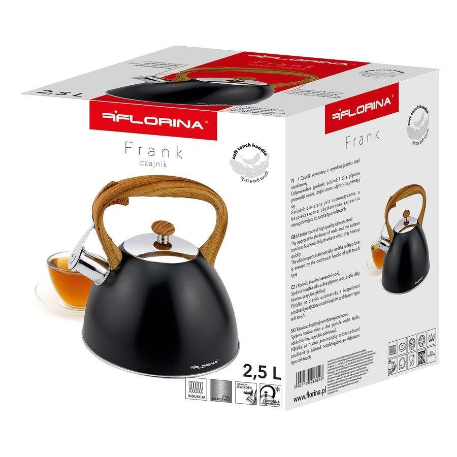 Czajnik nierdzewny Florina Frank 2,5 l czarny
