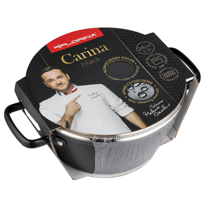 Garnek aluminiowy Carina Black by Mateusz Gessler 24 cm