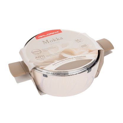 Garnek aluminiowy Florina Mokka 24 cm 3,6 l