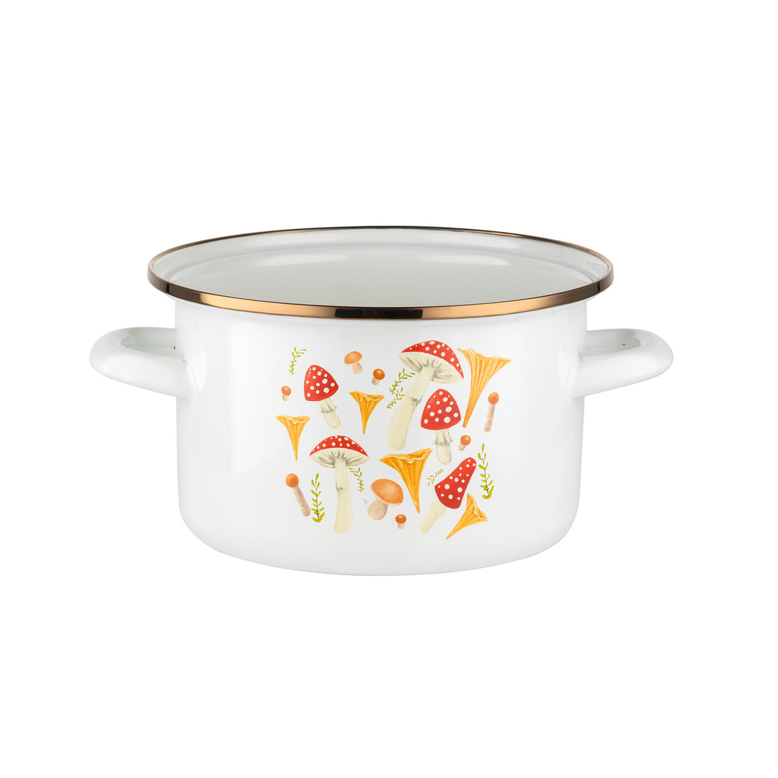 Garnek emaliowany Emalia Polska Pleszew Grzybki 20 cm 3,75 l
