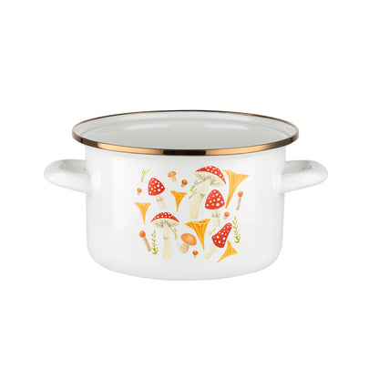 Garnek emaliowany Emalia Polska Pleszew Grzybki 20 cm 3,75 l